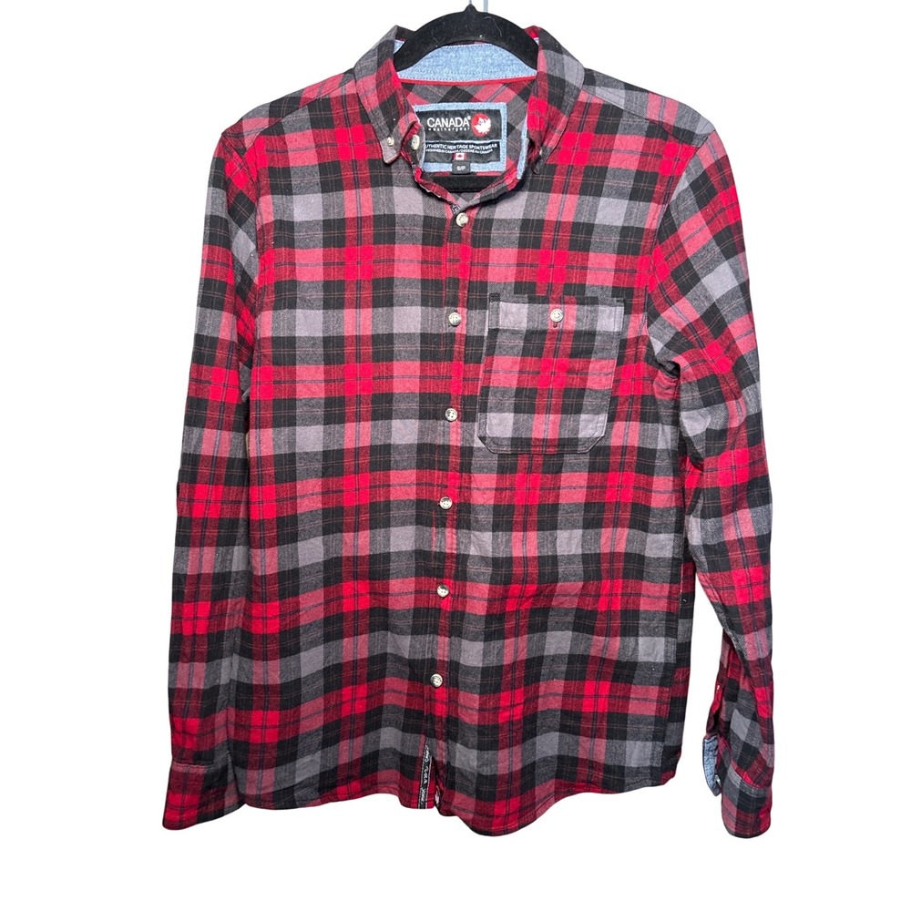 Canada Weathergear Plaid Flannel Shirt Authentic Heritage Sportswear S/P